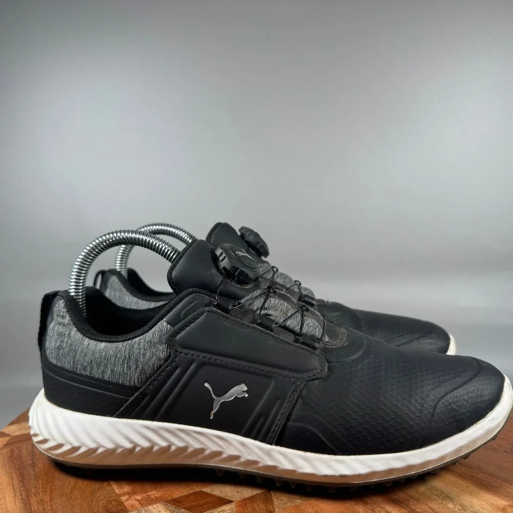 Puma Ignite Articulate Disc Golf Shoes Black Silver Womens 8.5 Youth 7